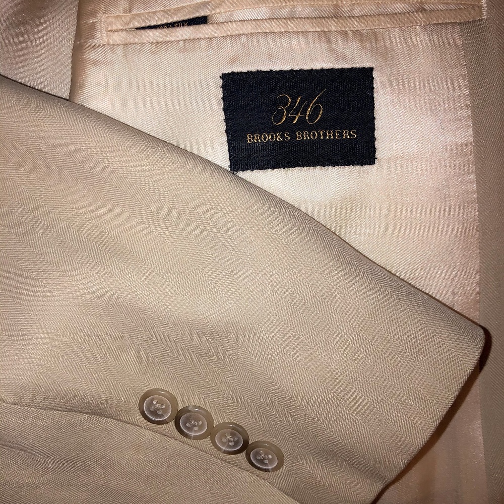 100% Silk Houndstooth Suit by Brooks Broothers